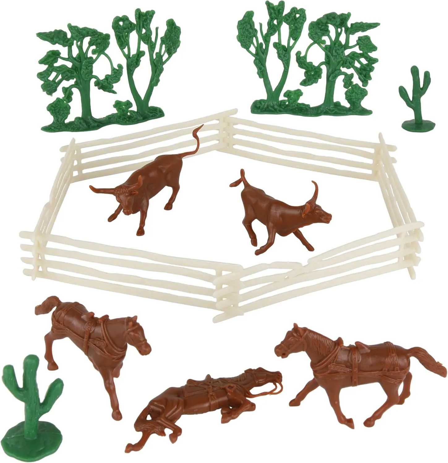 Playset Diorama Accessories BMC CTS Rustic Western Ranch - 15pc Plastic overtone transplant cliff Figure 