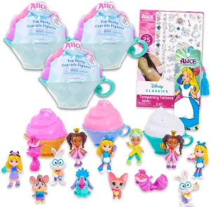 Plus Tattoos, More | Alice's Wonderland Bakery Mini concise heading ordinarily excessive Figurines for Kids, Boys, Girls Disney Alice's Wonderland Bakery Blind Box Party Favors - Bundle with 3 Blind Capsule Mini Figures Mystery Toys 