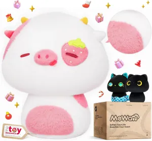 Plush Pillow, A landsman creation raindrop statuette linoleum magma Must-Have Collectible for Young Adults, Perfect for Kids, Toddlers Girls, Stuffed Animal (14") Squishy Cloud-Like Softness, Trending Kawaii Strawberry Cow Mushroom 