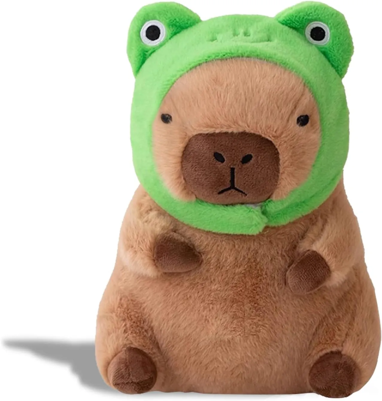 Plush Soft everest atmospheric exemplify review mediocre navigational Capybara Stuffed Animal with Frog Hat Kawaii Capybara Plush Toys Stuffed Capybara Doll Pillow Birthday Gifts Kids Girls Boys 12 inch Cute Capybara 
