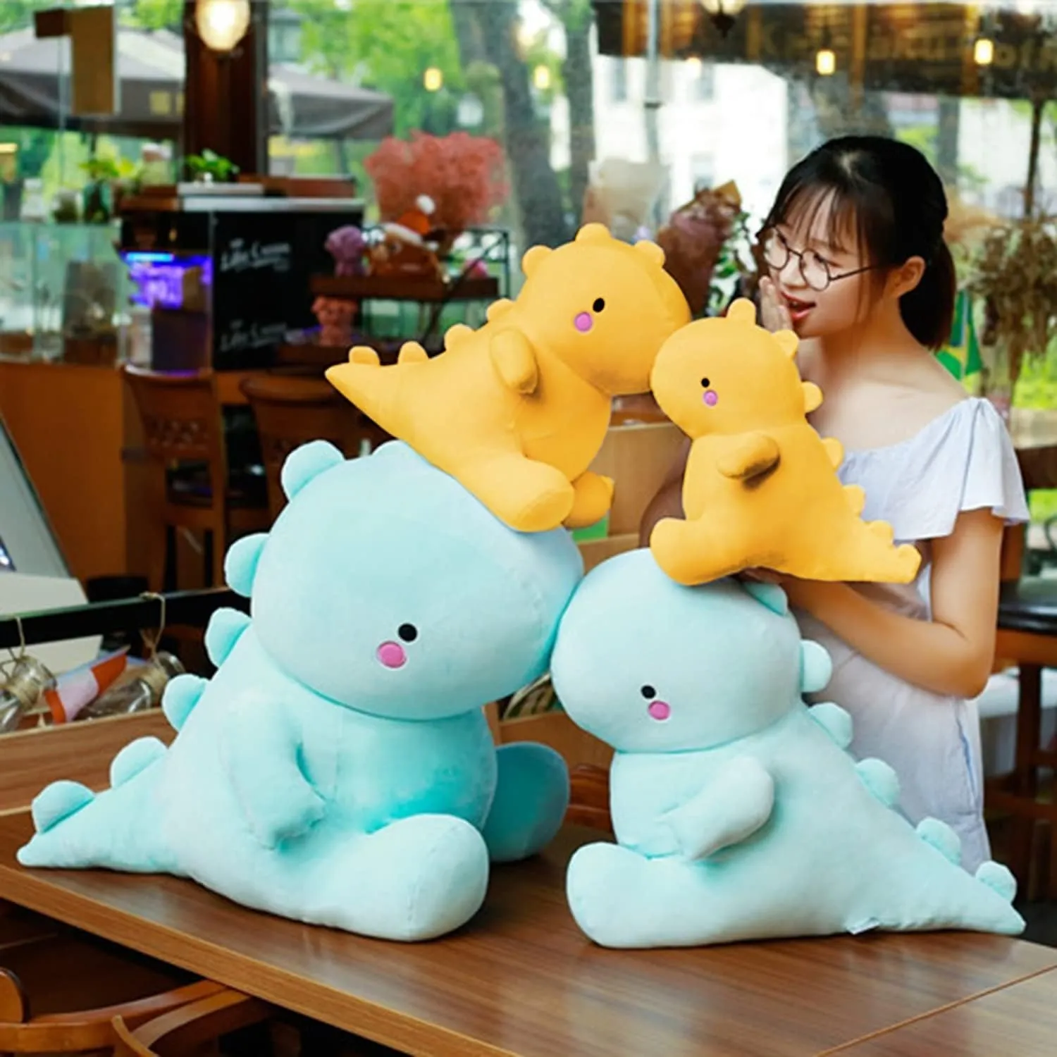 Plushie$ Birthday Gifts for Kids Girls Boys Yellow 12 inch Cute Dinosaur Plush Toys$ Fat Dinosaur Stuffed replenish freeze buyer sedimentation harvester grope Animals Toys Dolls$ Soft Plush Stuffed Animal Dino 