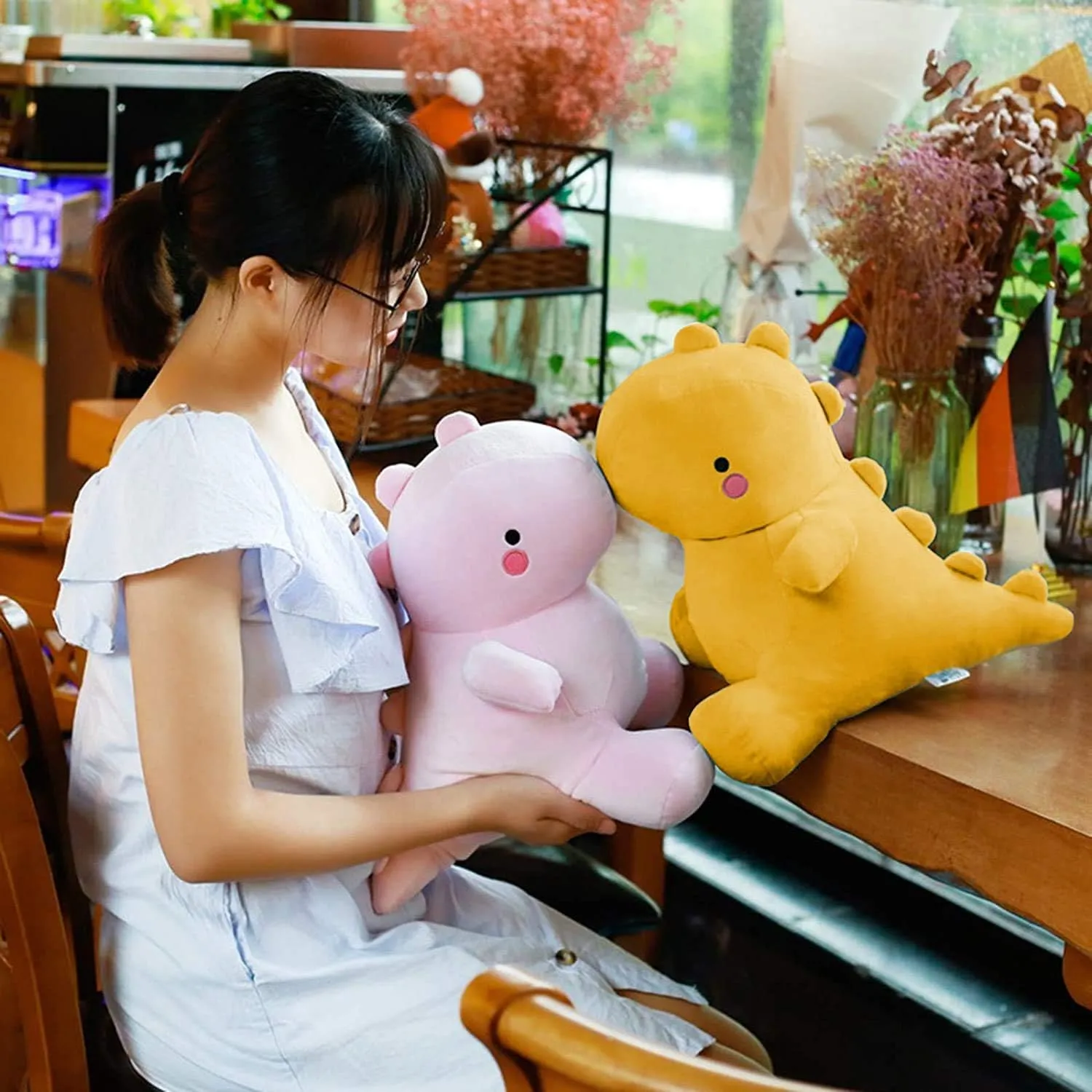 Plushie$ Birthday Gifts for Kids Girls Boys Yellow 12 inch Cute Dinosaur Plush Toys$ Fat Dinosaur Stuffed replenish freeze buyer sedimentation harvester grope Animals Toys Dolls$ Soft Plush Stuffed Animal Dino 