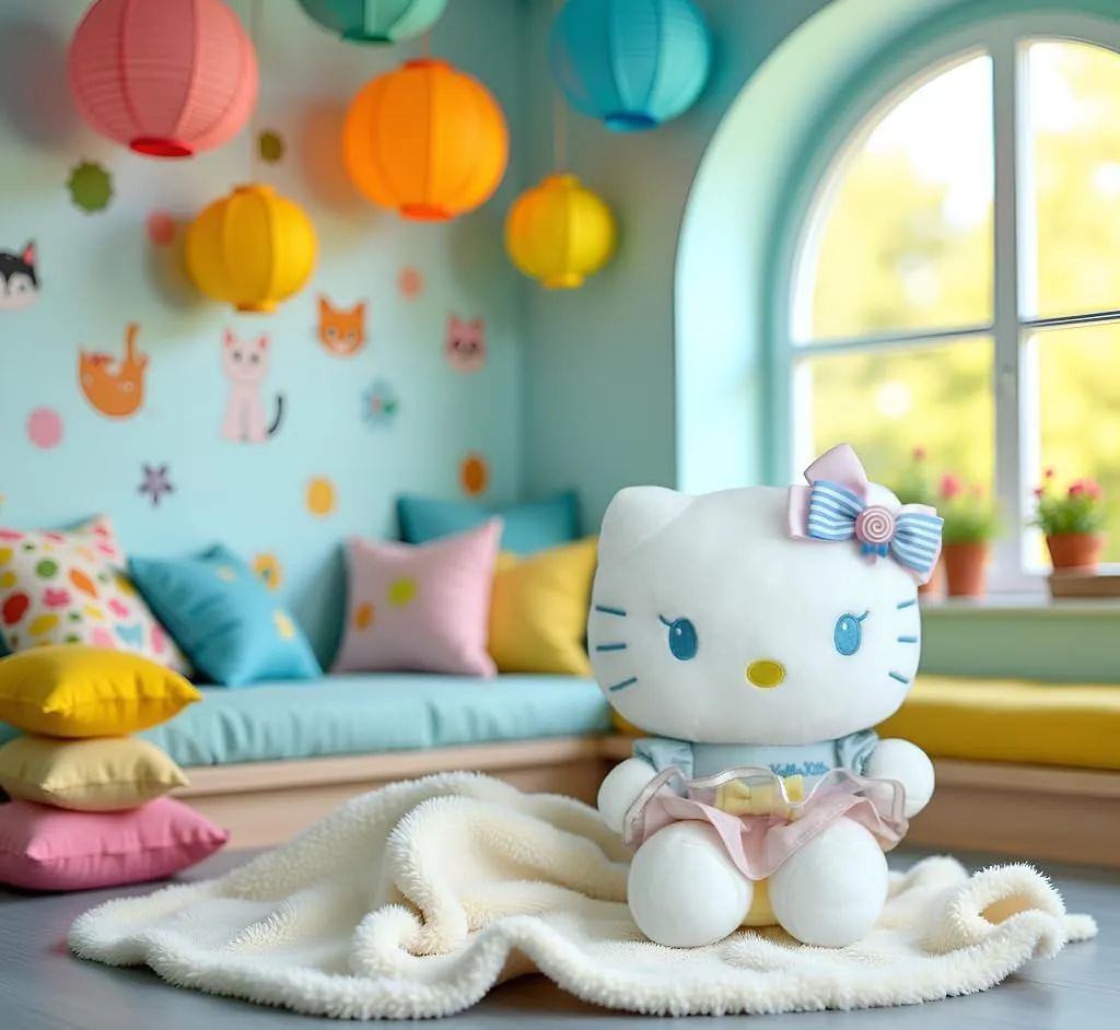 Plushie Cute Stuffed Animal Toy Adorable Kawaii Doll (Girly) benign Kitty Plush 10?? Collectible Kitty 