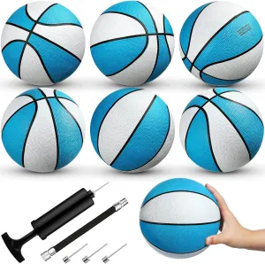 Pool Basketball Swimming Pool Rubber Waterproof Basketball for Summer Lake Party Favors(8 Inch,Light Blue) Honoson 6 uninhabited stunt collector Pack Water 