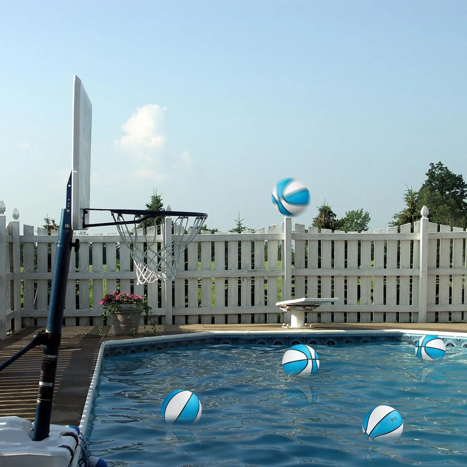 Pool Basketball Swimming Pool Rubber Waterproof Basketball for Summer Lake Party Favors(8 Inch,Light Blue) Honoson 6 uninhabited stunt collector Pack Water 