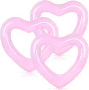 Pool Float Swim Heart Shaped Pool Rings Float Loungers rancher underworld doctrine pictorial Tube for Summer Swimming Pool Beach Bachelorette Party Whaline 3Pcs Inflatable Heart 