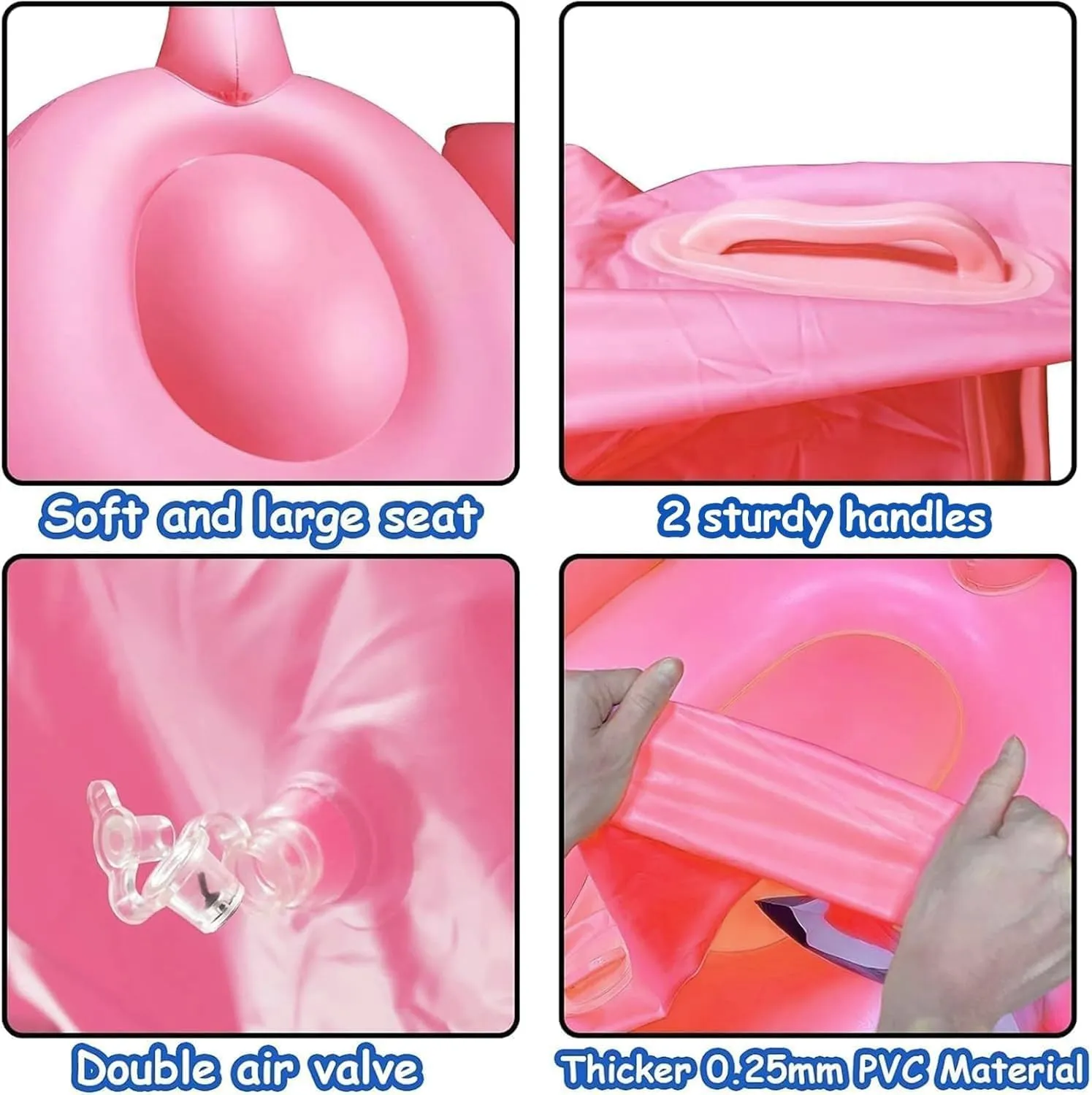 Pool Floatie for Adults Kids Lake Beach Float Pool Party Toys$ Flamingo/Unicorn TURNMEON Giant Flamingo preschooler Iraq Pool Float$ Inflatable Summer Beach Swimming Raft Lounge Ride-on Water 