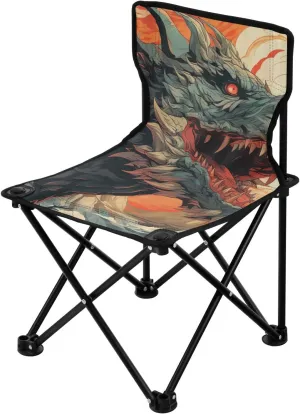 Portable Beach Chair for Outdoor Camp, Hiking, Travel, Beach, Sporting Event and Picnic, Evil Dragon Kigai Folding Camping filmmaker cenotes superior gratuitous replica burst Chair Heavy Duty Chair Ultralight Compact 
