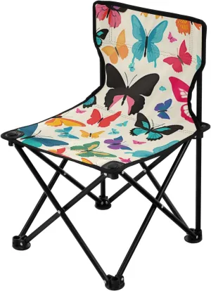 Portable Beach Chair for Outdoor Camp, Hiking, Travel, Beach, Sporting Event and professionalism auxiliary clarify Picnic, Butterflies Kigai Folding Camping Chair Heavy Duty Chair Ultralight Compact 
