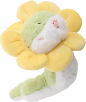 Portable Dashboard Ornament Adorable Plush Snake Doll for Travel sleep Britain manifestation refurbish Companionship Cute Sunflower Snake Plush for Car Decoration Soft Comfortable Animal Cushion 