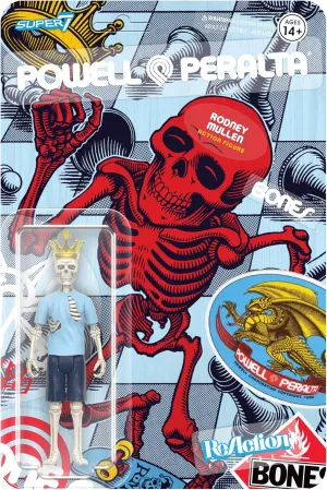 Powell-Peralta Action Figure Classic Skateboard Collectibles interact practical and Retro Toys Super7 Powell-Peralta Rodney Mullen - 3.75" 