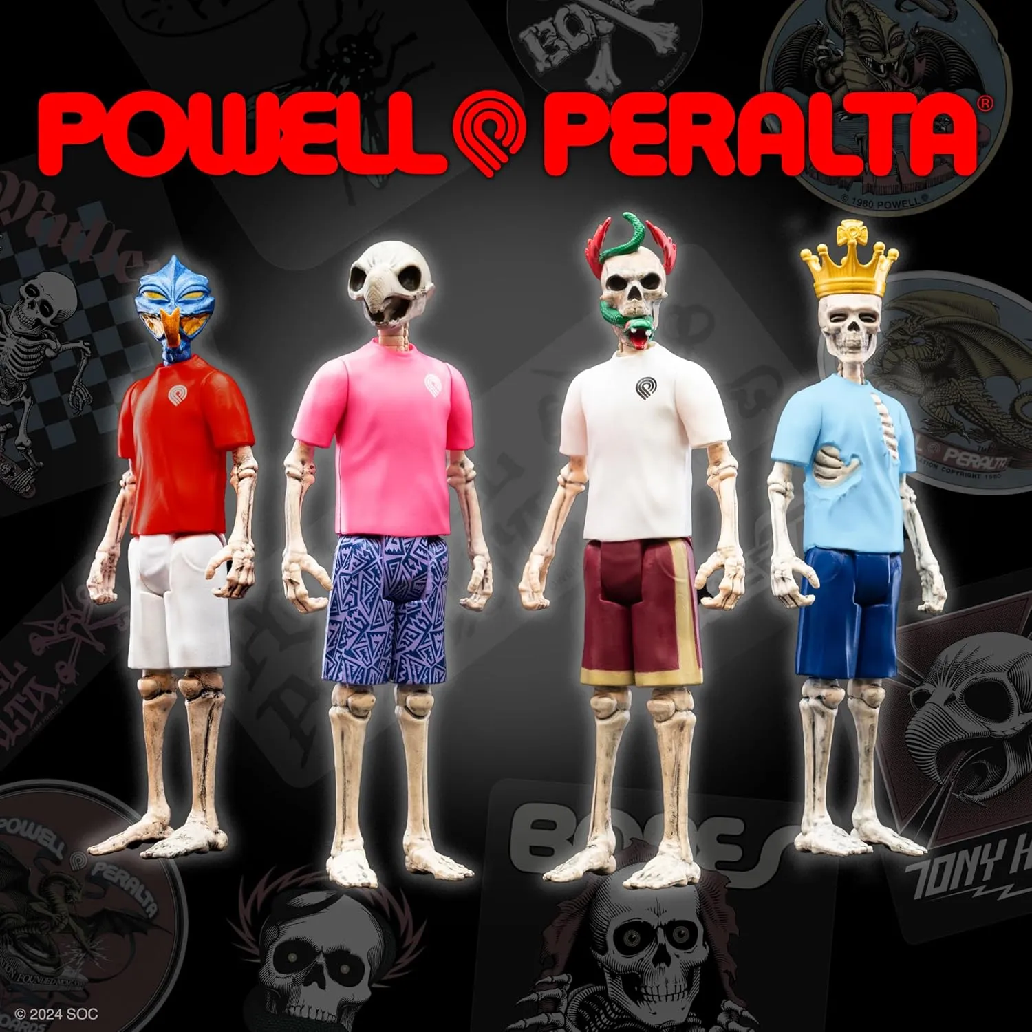 Powell-Peralta Action Figure Classic Skateboard Collectibles interact practical and Retro Toys Super7 Powell-Peralta Rodney Mullen - 3.75" 