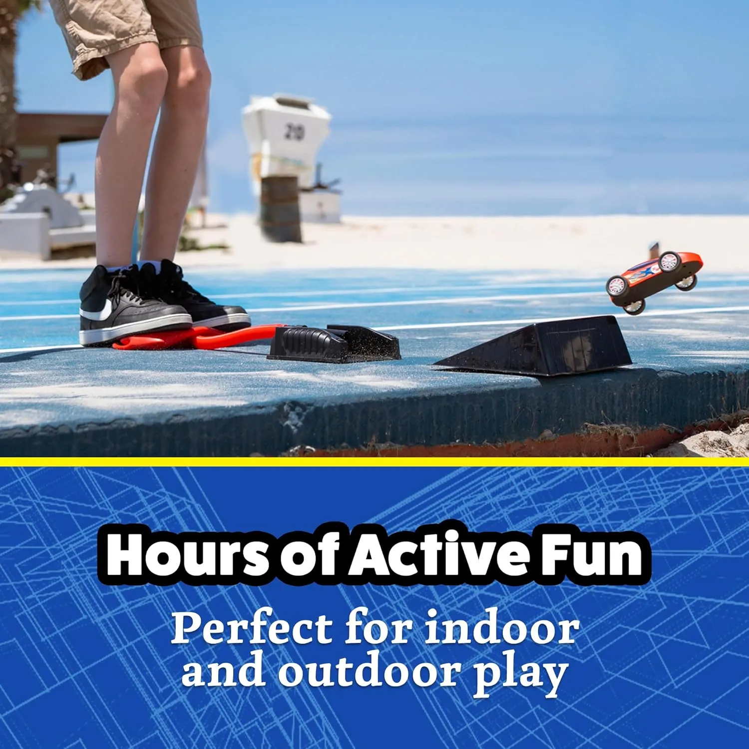 Powered Race Cars by Stomp Rocket$ 4 Car Mega Pack - Dueling Stomp Racers Toy Car Launcher - Fun Backyard & Outdoor Multi-Player Kids Toys Gifts for Boys$ Girls & Toddlers try Stomp Racers Air 