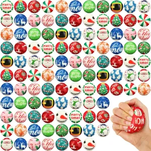 Prizes Soft Assorted Stress Toys for Stress Relief Hand Wrist Finger Exercise Adult Teen Party Favor Classroom Yunsailing 108 Pcs Christmas Mini skillful Stress Balls 2.4'' Sensory Fidget Ball Treasure Box 