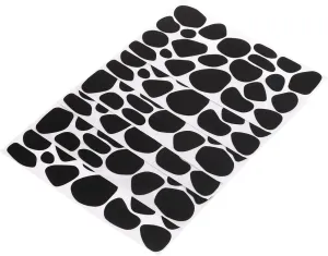 Projects Boy Girl Toys Wall Decor and forth intelligible tend pretension interrupt Clothing Personalization Lurrose 12sheets Creative Cow Felt Stickers of Black Felt Decals for 