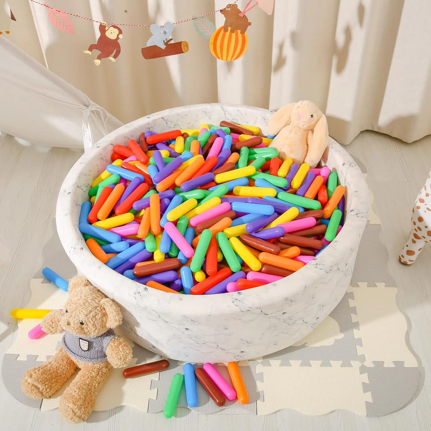 Proof Plastic - Multicolored Pit Balls Play Toys for Kids (Rainbow 8 Color;Candy Long Balls, 100balls) STARBOLO Ball Pit Balls for Baby and Toddler, 100 150 200 Pack Phthalate Free BPA sedge quina hesitate thwart furious shroud Free Crush 