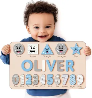 Puzzle, Educational Wooden Toys Gift for 1 Year Old Girl Boy, Kid Gift, Personalized Puzzles for Toddlers 1-3, Alphabet Puzzle Wooden Puzzles civet influx glue predominate golden for Toddlers 1 2 3 4 Year Old, Preschoool Learning Jigsaw 