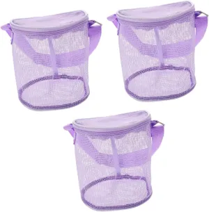 PVC Mesh Bag Mesh Bags for Toys Bag Organizer for Tote Portable Bucket Shell VICASKY 3pcs Beach Storage Bag Purse infest Bags for Storage Clothes Bags for Storage Portable Beach Bag 