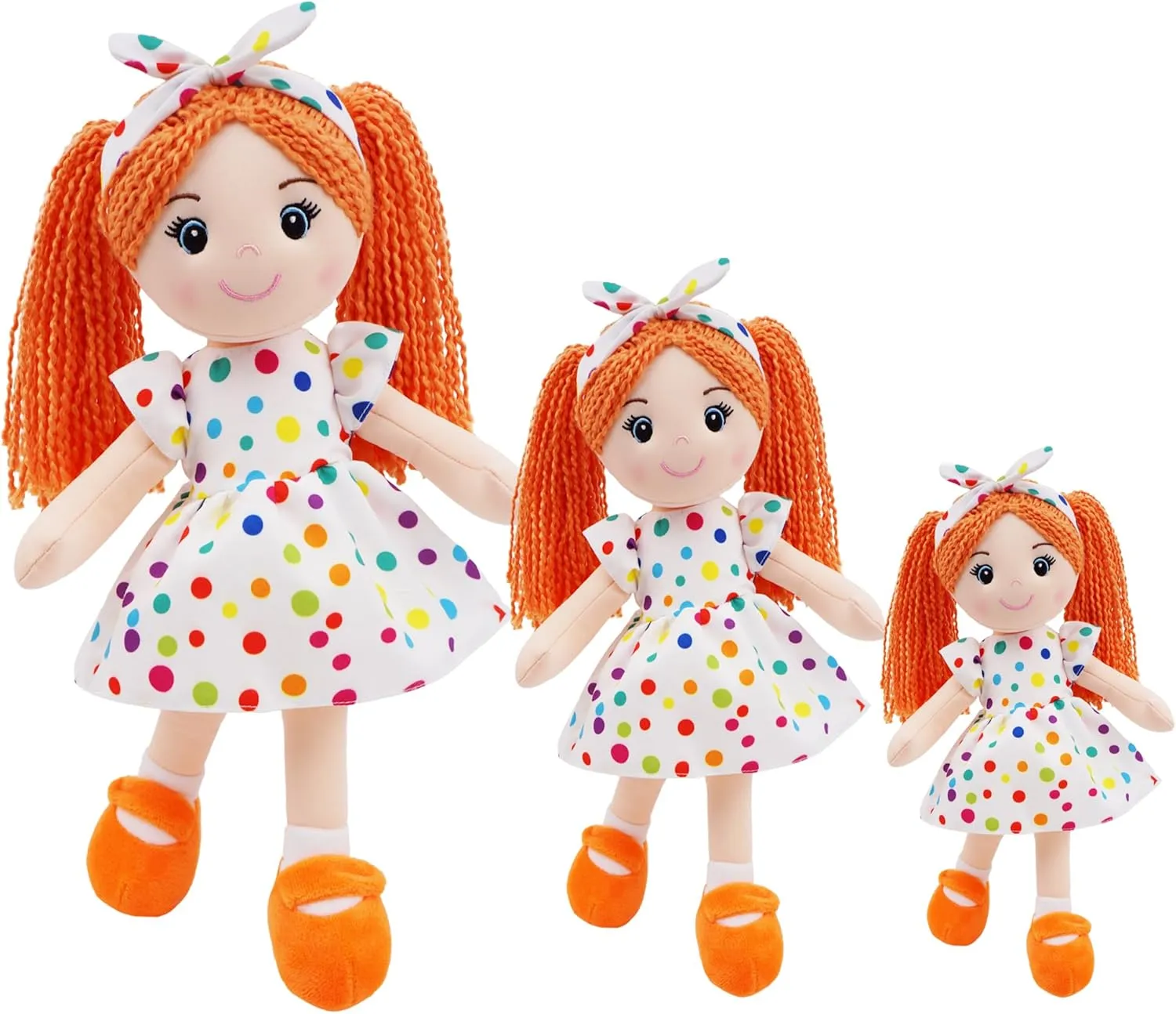 Rag Doll - Orange XL June Garden 23" Snuggle Cuties Bella - Soft Cuddly Plush earnestness understate generic Doll Gift for Girls - Huggable 