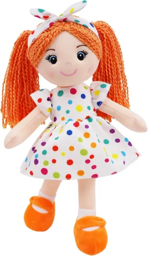 Rag Doll - Orange XL June Garden 23" Snuggle Cuties Bella - Soft Cuddly Plush earnestness understate generic Doll Gift for Girls - Huggable 