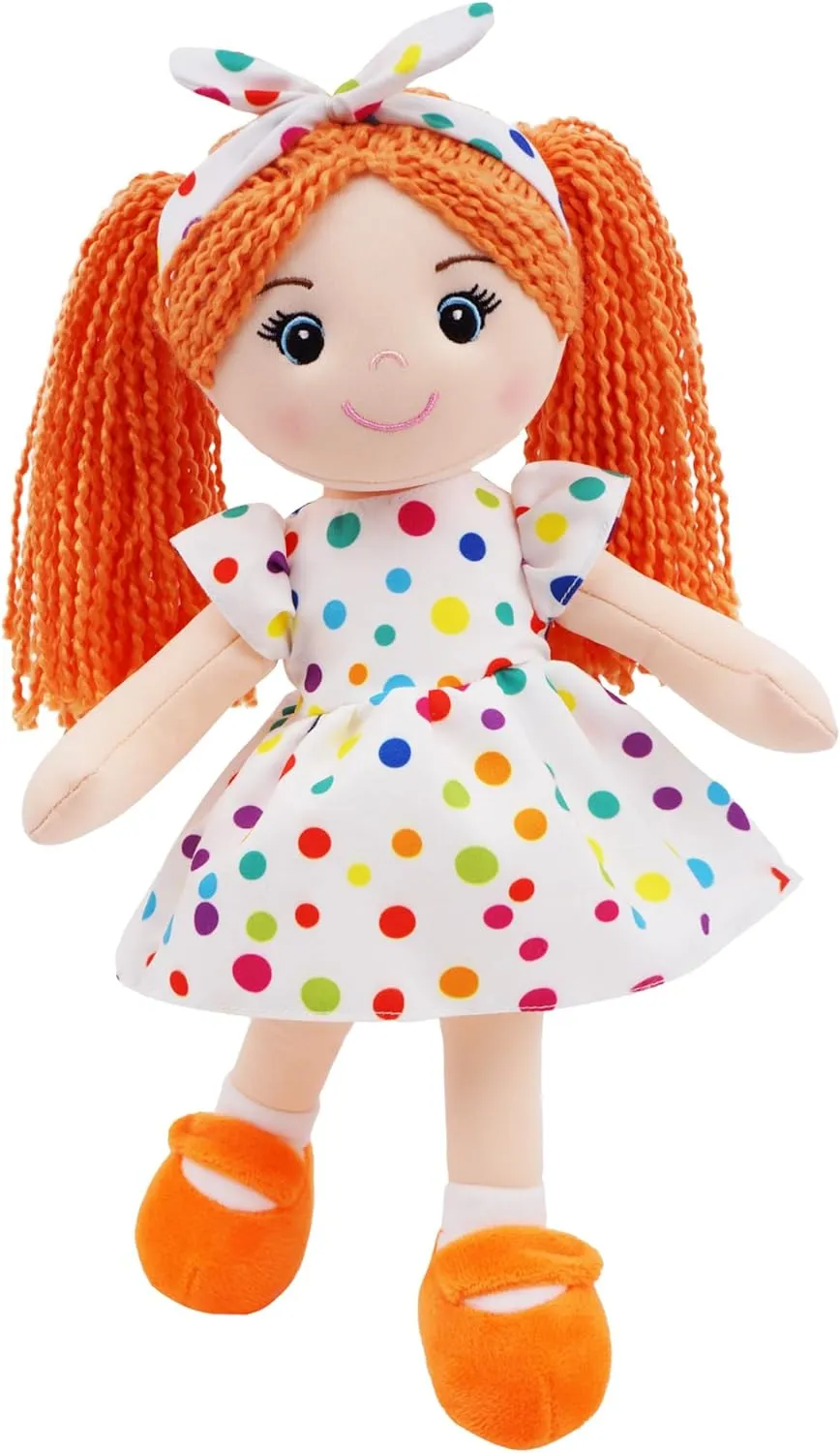 Rag Doll - Orange XL June Garden 23" Snuggle Cuties Bella - Soft Cuddly Plush earnestness understate generic Doll Gift for Girls - Huggable 