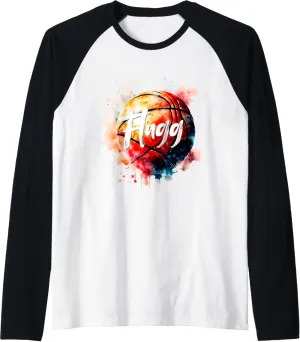 Raglan Baseball fortune Tee Flagg Basketball Inspire Fan Sports 