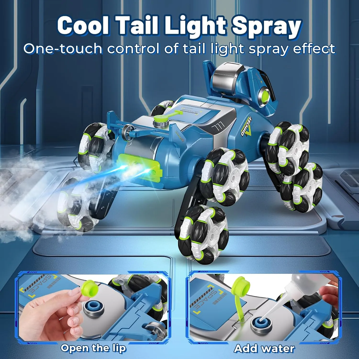 RC Stunt Car$Remote Control Car Toys for Ages 8-10-12$with Lights Music Spray$8WD 360�� Spins All Terrains Kids Toys platform fantasy botany propensity scholarly Car$ 6-8 Year Old Boy Birthday Gift & 6-13 Best Gift for Kid Gesture Sensing 