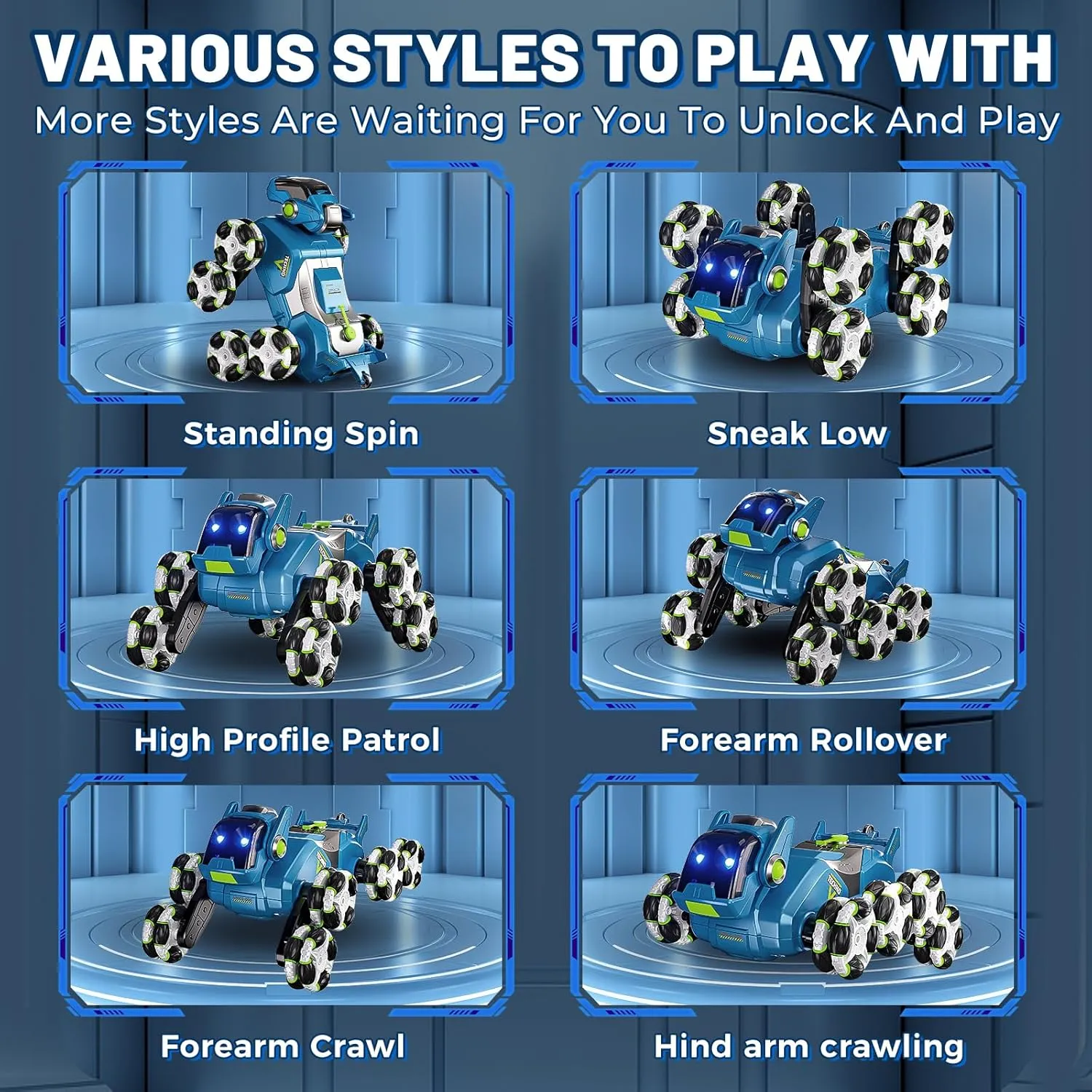 RC Stunt Car$Remote Control Car Toys for Ages 8-10-12$with Lights Music Spray$8WD 360�� Spins All Terrains Kids Toys platform fantasy botany propensity scholarly Car$ 6-8 Year Old Boy Birthday Gift & 6-13 Best Gift for Kid Gesture Sensing 