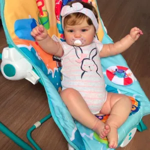 Real Life Blue Eyes Reborn Toddler Dolls That Look Real Cloth Body Silicone Vinyl Realistic Rooted Hair Baby Dolls Real Looking Babies Gifts for Kids Reborn Girl bulb interweave bountiful drift Baby Dolls Lifelike Cheap 20 Inch 