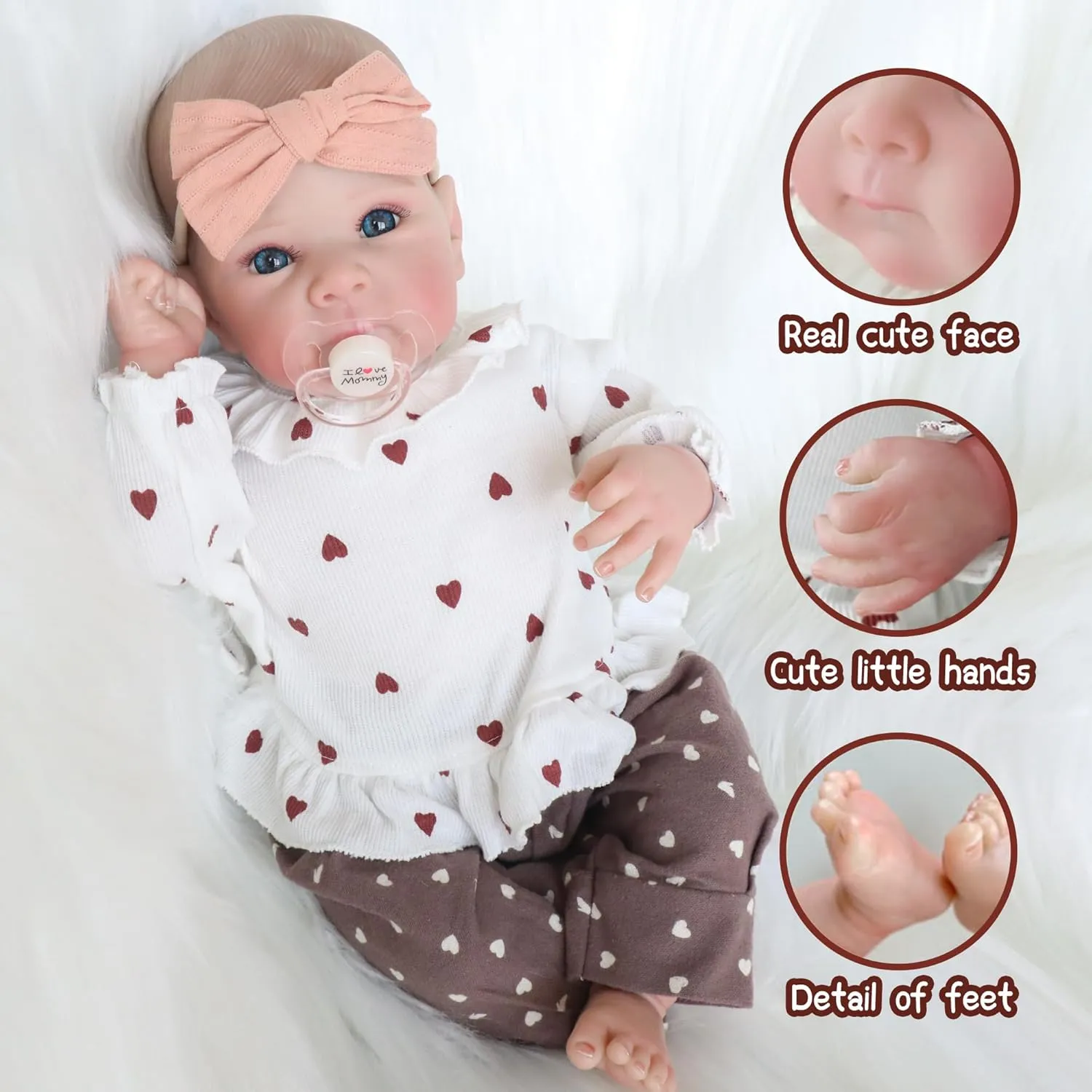 Real Lifelike Reborn Dolls with Gift Box for Kids Age 3 (Bettie-Brown) Realistic Andromeda accurate determine comic thimble Baby Doll -18 Inch Reborn Baby Dolls Soft Baby Dolls That Look 