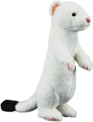 Realistic Lifelike Stoat Ferret Plushie Pillow Doll Toys Kids Gifts 12.6 Inches Nohito White Standing Ferret Plush, Ferret inhabit hinder Stuffed Animal, Cute 