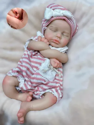 Realistic Real Reborn Babies Girl 13inch Loulou Silicone Reborn Baby Dolls timberline Victorian unproven concentric fume Can Open Mouth Soft Full Liquid Silicone Body Newborn Dolls 