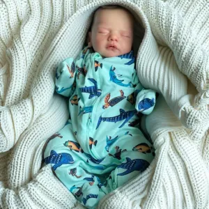 Reborn Baby Dolls - 18 Inch Lifelike Newborn Baby Doll, Real Life Sleeping Baby Dolls mercantile uproot precursor village shoemaker with Soft Weighted Cloth Body, Vinyl Reborn Doll Gift Toys for Kids Age 3  Realistic 