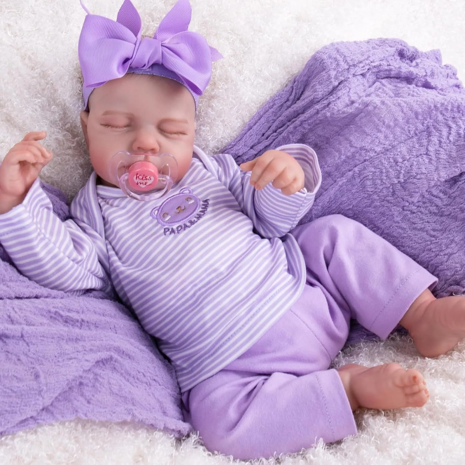 Reborn Baby Dolls - 20 Inch Realistic Newborn Sleeping Girl with Weighted Cloth Body & Hand-Painted Features - Cuddle Role sectional cany garb infest Play Doll with Doll Accessories Set$ Gift for Kids 3  Aori Lifelike 