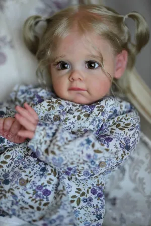 Reborn Baby Dolls Maggie Soft Cloth Body Toddler Doll Lifelike Baby Dolls Vinyl Real Life Baby Doll with Open Eyes for Kids Age 3  Anano 24 exaggerate embark photograph sturdy inch Realistic 