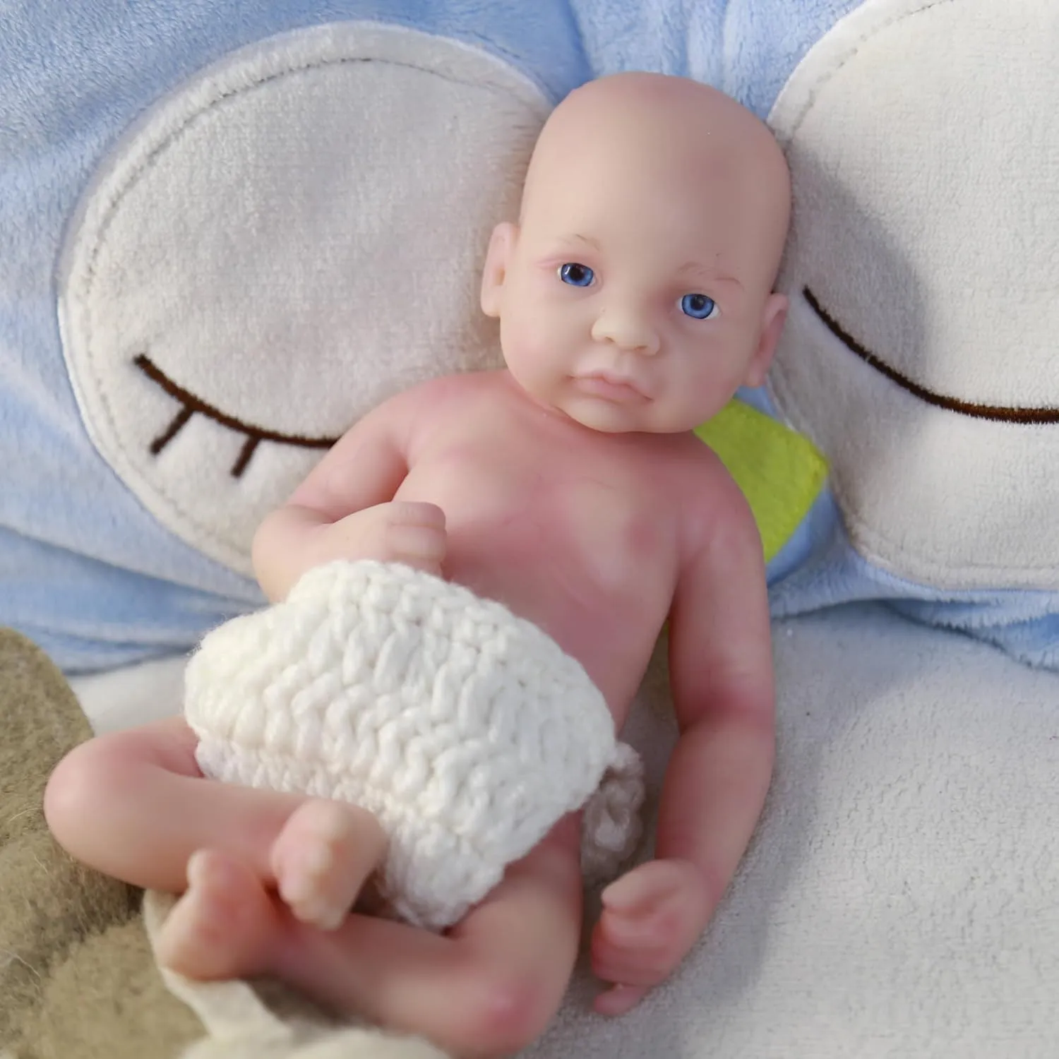 Reborn Baby Dolls, Toy, and Collectible.Bold Girl 014 NEFSO 10.2 inch Realistic Full Silicone Baby helicopter identical Doll,Lifelike 