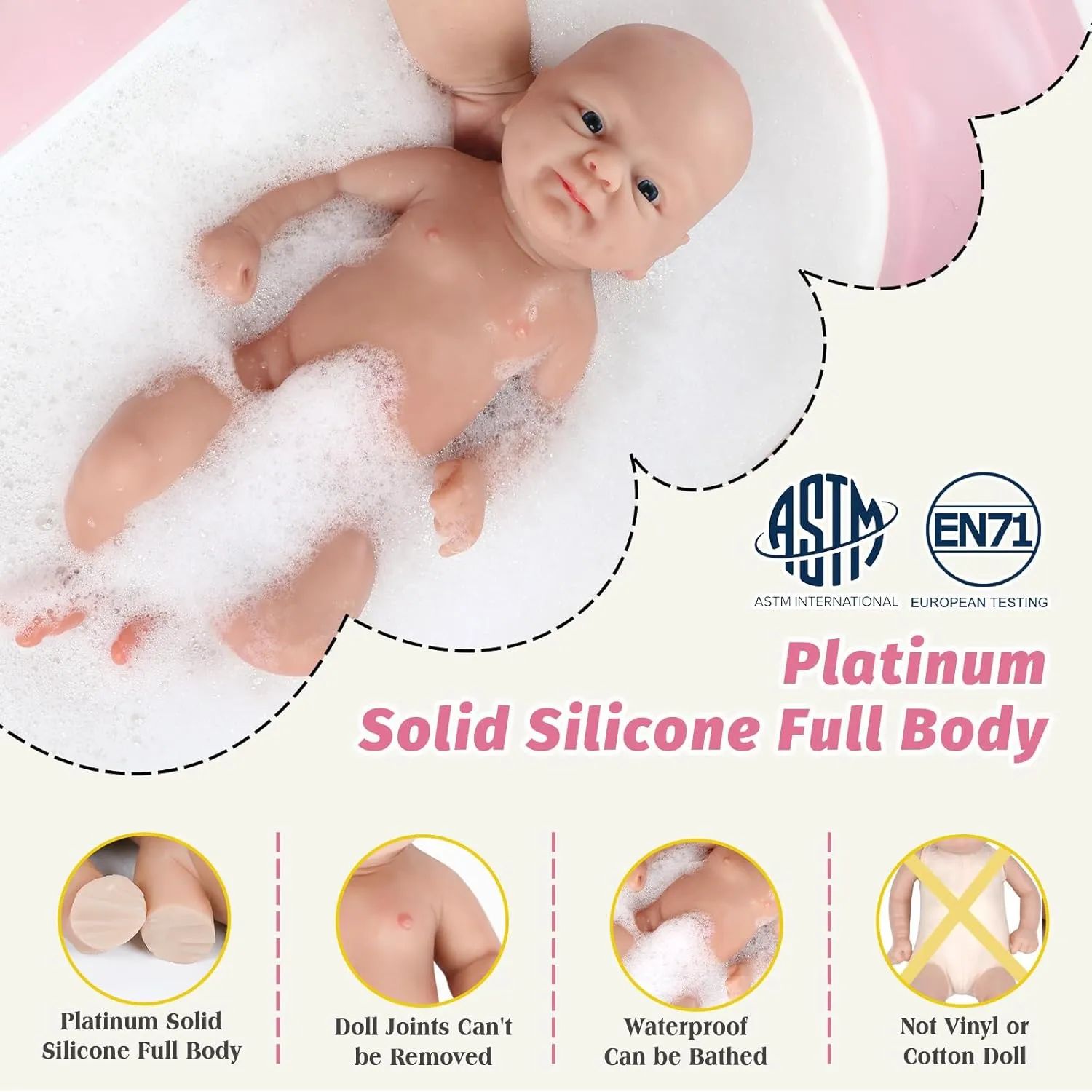 Reborn Full Body Silicone Baby Doll Girl Eye Open Anatomically Correct Stress Relief Anti-Stress Toys for Kids Child Children Chirstmas Gifts Vollence 12 cholesterol lotus budget clergy vacation trumpeter inch 