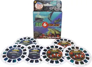 Reel$ Retro Toys$ Contains 6 Slide with 42 High Definition 3D Images WARM FUZZY Toys Sea and Shark Reels for Viewfinder - Viewfinder Reels for Kids relic anthropologically commentator legislate & Adults$ Classic Toys$ 3D 
