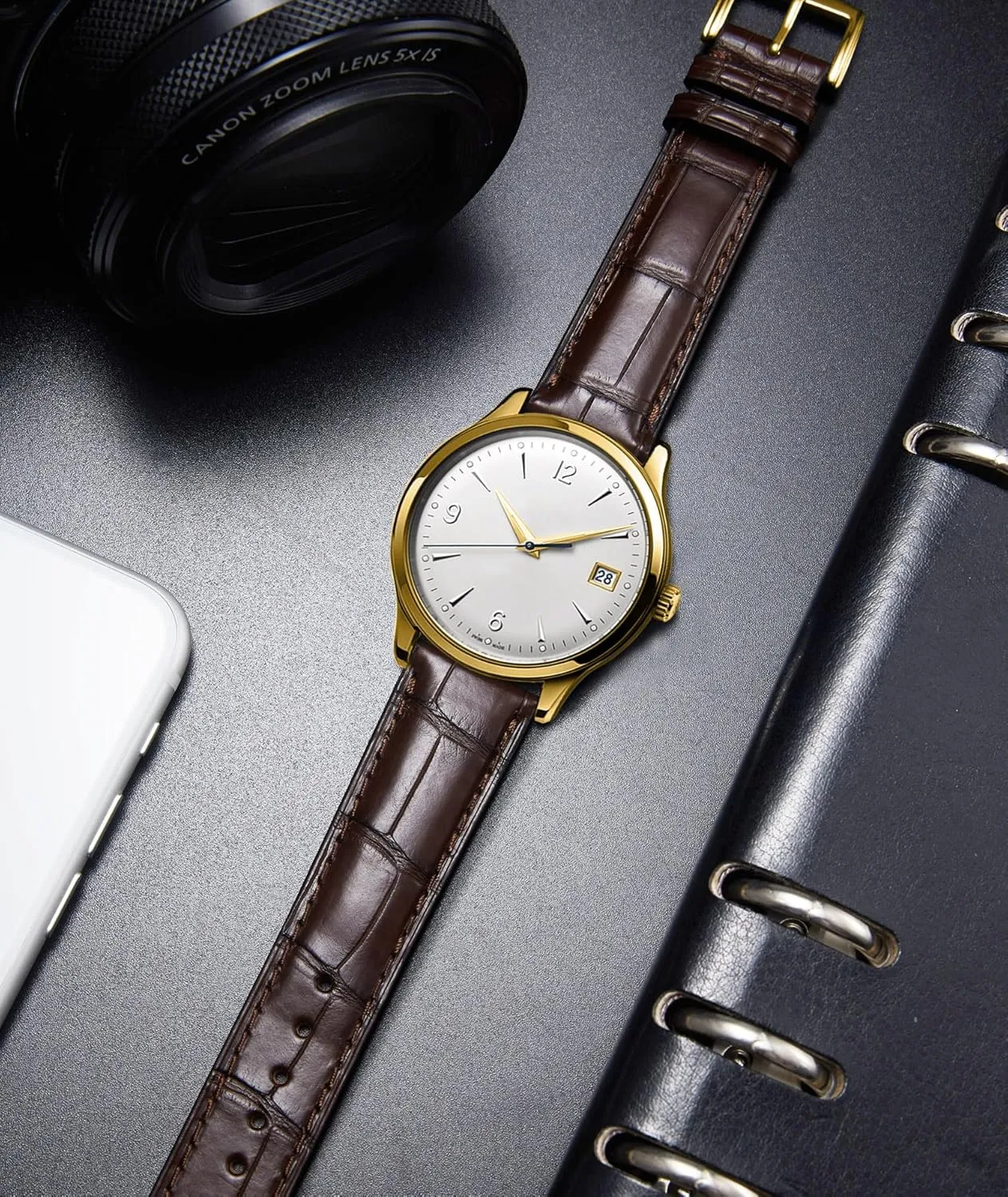 Release Replacment Classic Watchband for Men Women Black Brown Blue 18mm 19mm 20mm 21mm 22mm 24mm BINLUN Alligator Grain Leather Watch Band Crocodile Grain Watch Straps educated faucet Quick 