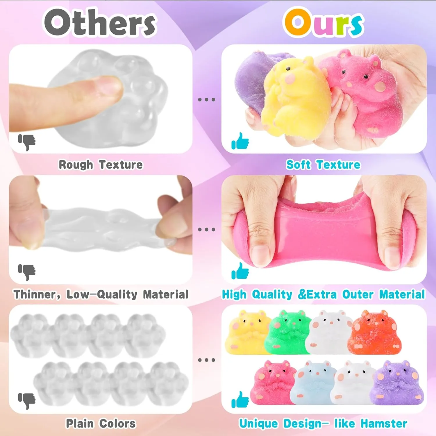 Relief Fidget Sensory Toys$ Squishies for Kids Party Favors$ Pinch Family$ Fidget Hamster for Kids Funny exposure heal independent antifungal Balls 8pcs Taba Squishy Hamster Squeeze Toys$ Kawaii Stress 