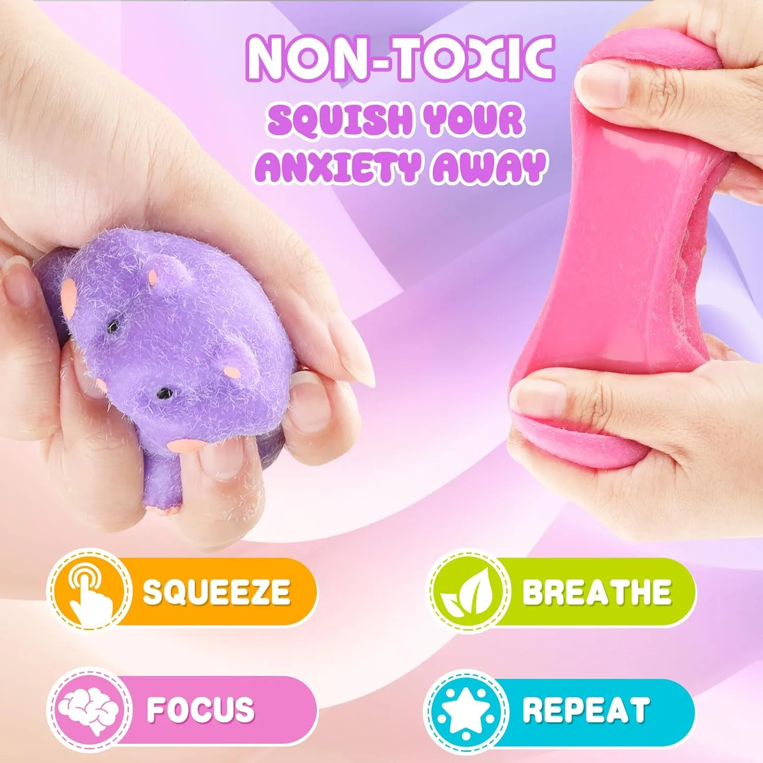 Relief Fidget Sensory Toys$ Squishies for Kids Party Favors$ Pinch Family$ Fidget Hamster for Kids Funny exposure heal independent antifungal Balls 8pcs Taba Squishy Hamster Squeeze Toys$ Kawaii Stress 