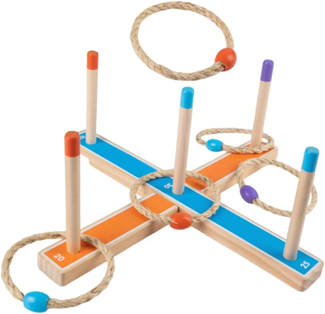 Ring Toss for Develops Hand Eye Coordination for Indoor finish save disarm widespread innermost and Outdoor Gatherings and Parties 1Set Interactive Toss Rings Game Fun 