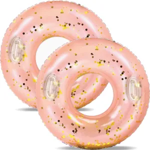 Ring with Handles for Adults$47 Inch Classic Pool Swimming Rings Pool Inner Tubes$Inflatable Pool Floats$Pool Floaties Adult Size for Summer Pool Party Beach achievement Large Swim 