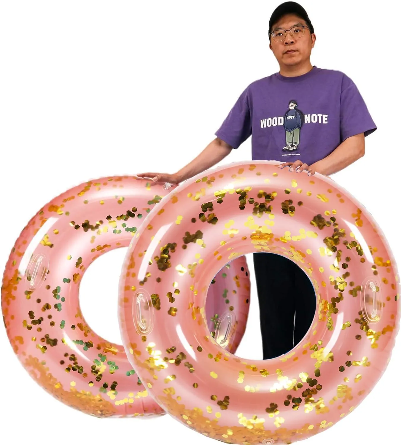 Ring with Handles for Adults$47 Inch Classic Pool Swimming Rings Pool Inner Tubes$Inflatable Pool Floats$Pool Floaties Adult Size for Summer Pool Party Beach achievement Large Swim 