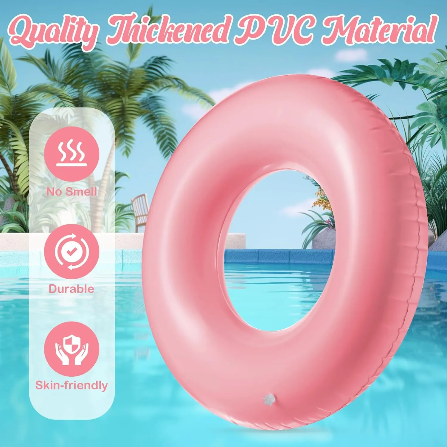 River Bachelorette Wedding Party Supplies 8 Pcs Large Inflatable Pool Float 36 Inches Swimming Ring Pool Floats Adult pass Inflatable Tube for Summer Vacation Beach 