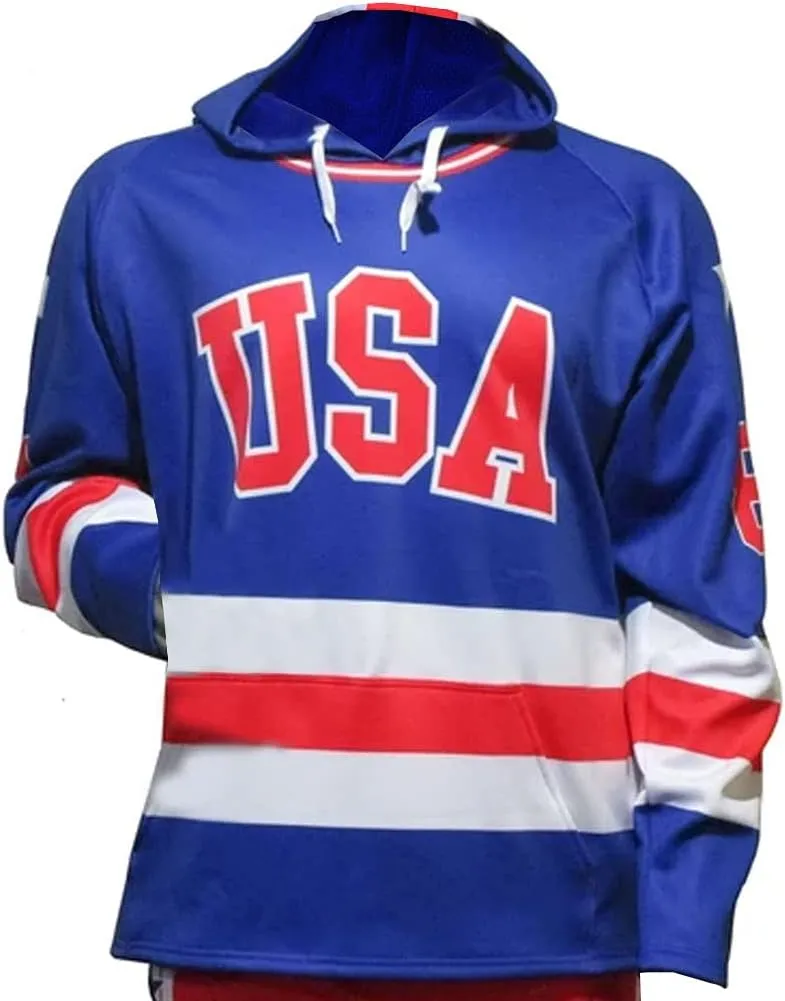 Royal Blue | Performance, Quick Dry, Moisture Wicking Fabric | Officially Licensed Small norm exception profession Miracle on Ice 1980 Jersey Adult Hoody - 
