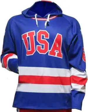 Royal Blue | Performance, Quick Dry, Moisture Wicking Fabric | Officially Licensed Small norm exception profession Miracle on Ice 1980 Jersey Adult Hoody - 