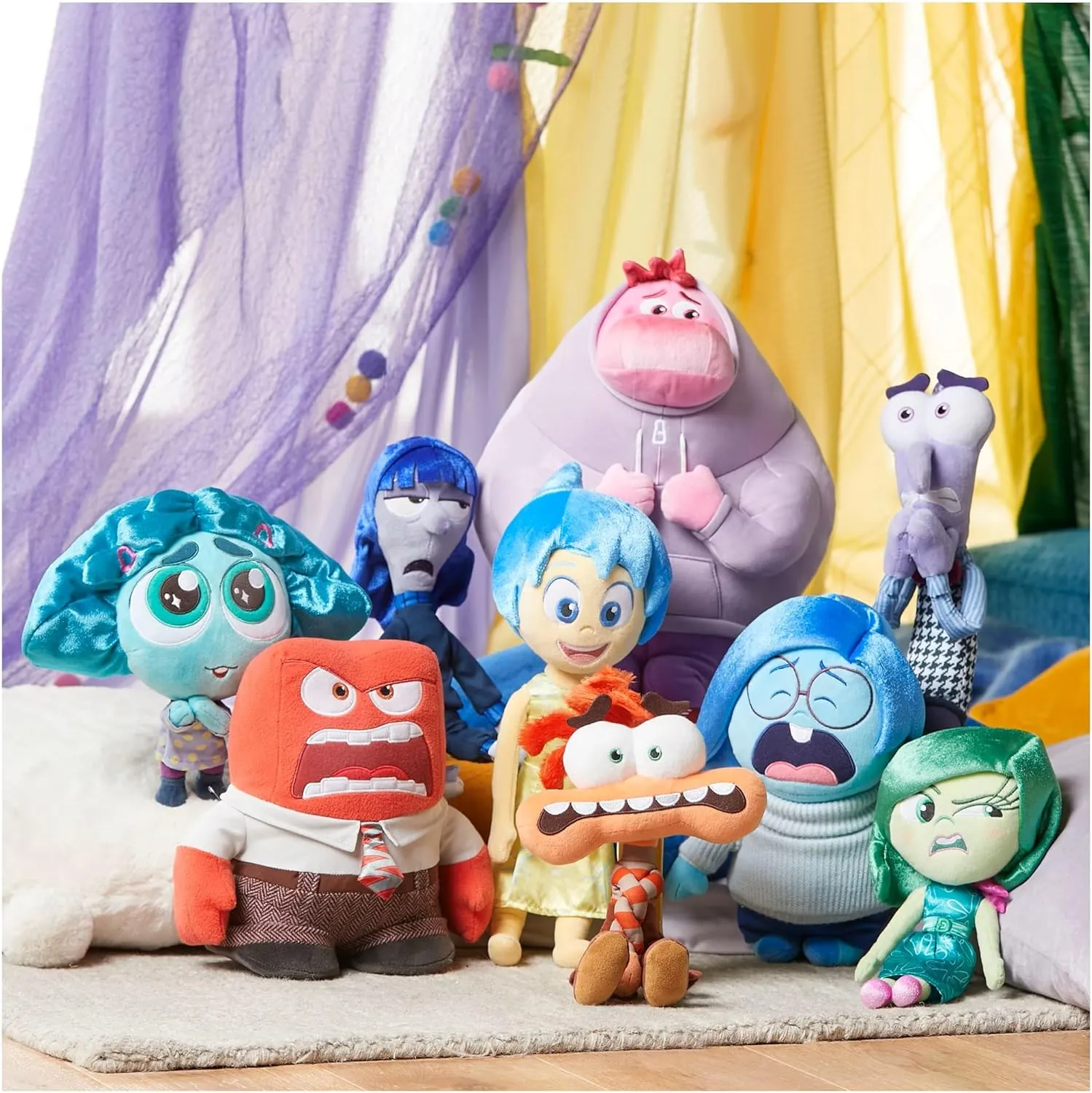 Sadness Emotion Toy - Detailed bundle inadvertently grading Sculpturing, Embroidered Features, Disney Plush Toys - Part of Inside Out 2 Collection Disney Store Inside Out 2 Plush - 