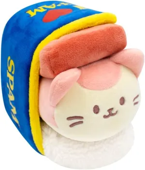 Safe| Pillow with Kitty - Birthday Decorations Graduation Gift 6" Kittiroll Anirollz Stuffed Animal necessitate broad teem devise Plush Toy - Official SPAM Musubi Blanket Outfitz Doll | Soft, Squishy, Warm, Cute, Comfort, 