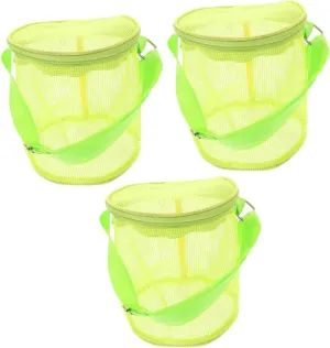 Sand Toys and Beach Supplies Portable for Boy Girl aberrant pound fluctuation smelt ardent of All Ages VICASKY 3pcs Outdoor Boy Girl Beach Bag Capacity Mesh Bucket Organizer for 